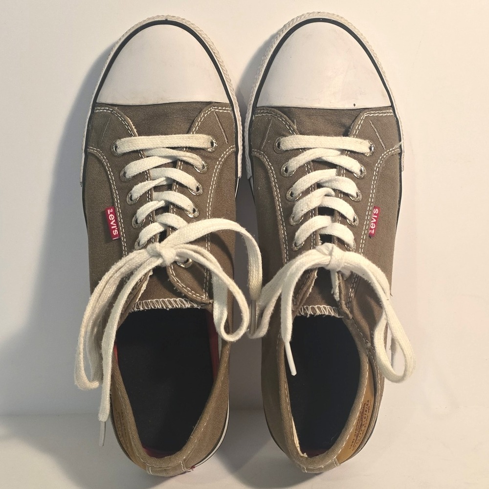 Levi's Womens Brown Low Top Canvas Lace-Up Athletic Sneakers Casual Solid Size 9